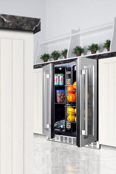 24" Built-In Dual-Zone Produce Refrigerator, ADA Compliant - Summit ALFD24WBVCSSPANTRY - Summit - Wine Fridge Pros