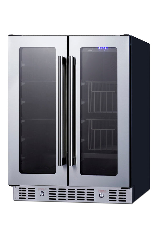 24" Built-In Dual-Zone Produce Refrigerator, ADA Compliant - Summit ALFD24WBVPANTRY - Summit - Wine Fridge Pros
