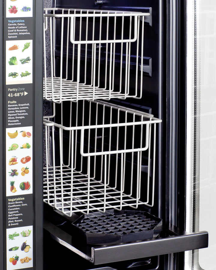 24" Built-In Dual-Zone Produce Refrigerator, ADA Compliant - Summit ALFD24WBVPANTRY - Summit - Wine Fridge Pros