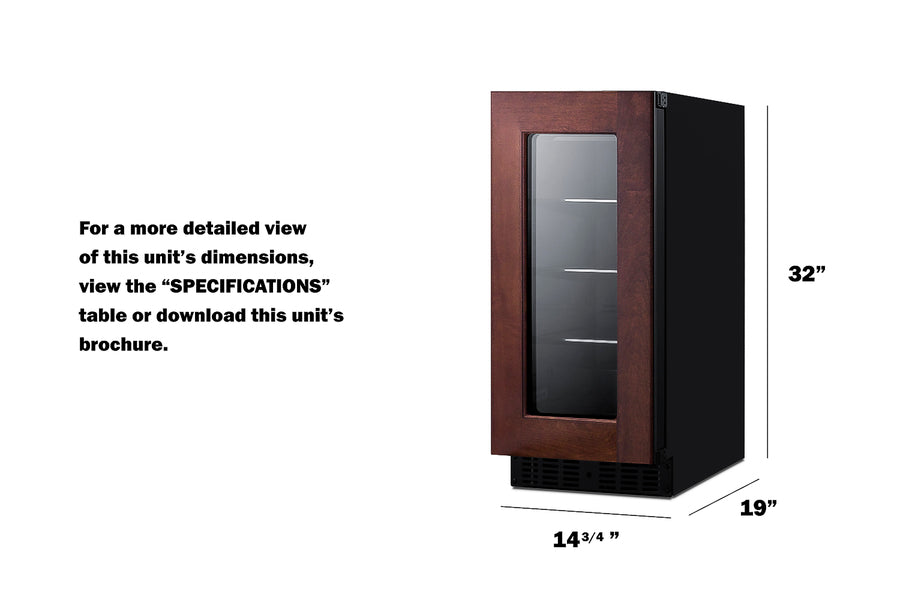 15" Wide Built-In Beverage Center, ADA Compliant (Panel Not Included) - Summit ASDG1521PNR - Summit - Wine Fridge Pros