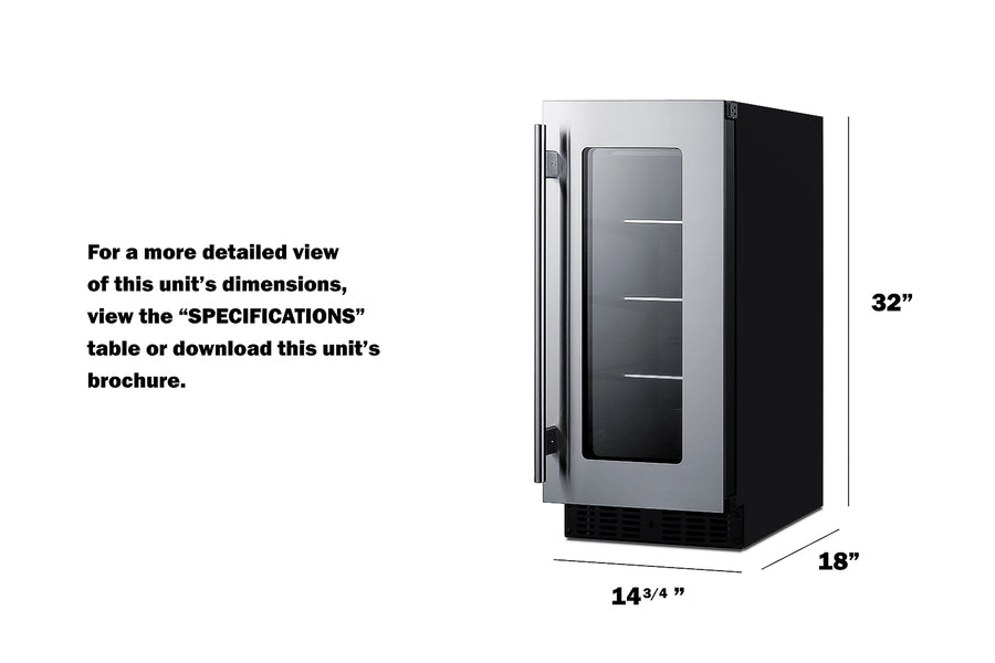 15" Wide Built-In Beverage Center, ADA Compliant - Summit ASDG1521