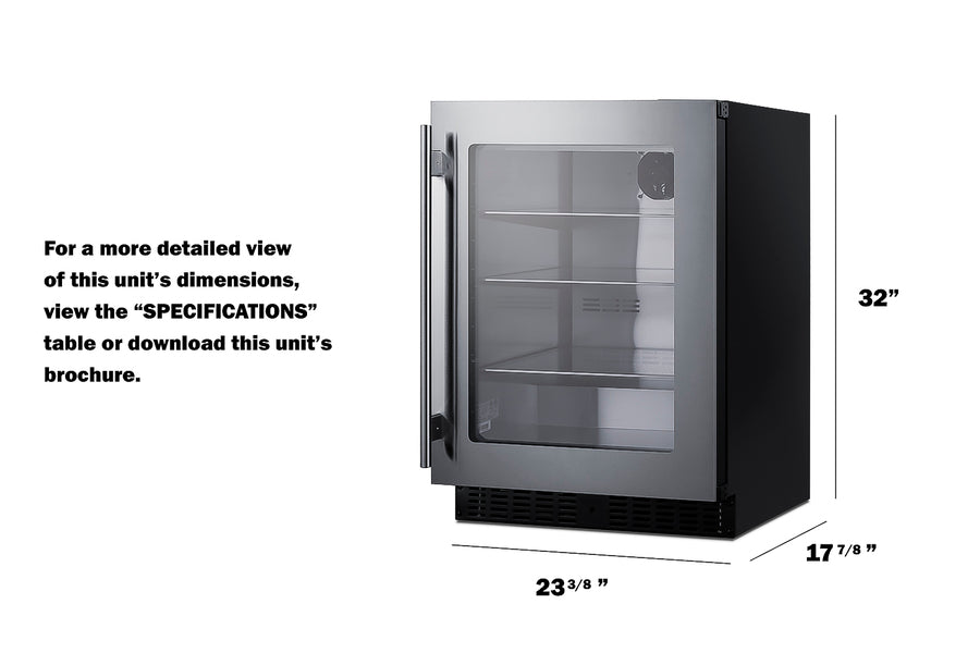24" Wide Built-In Beverage Center, ADA Compliant Summit ASDG2411 - Summit - Wine Fridge Pros