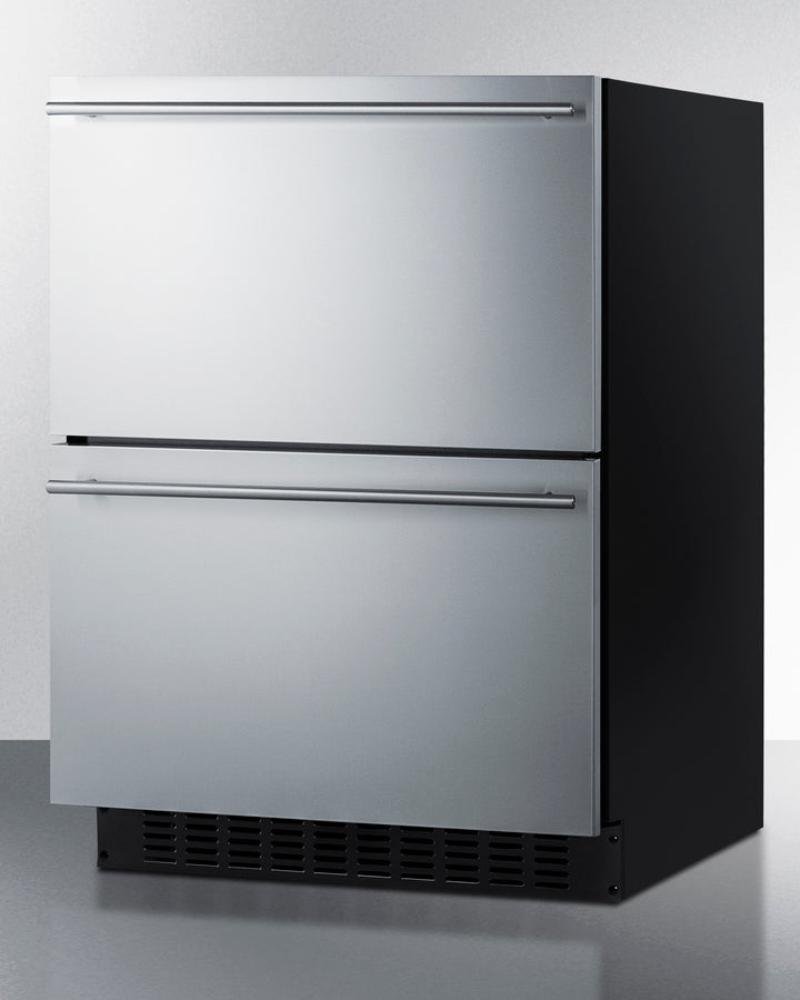 24" Wide 2-Drawer All-Refrigerator, ADA Compliant (Panels Not Included) - Summit ASDR2414PNR - Summit - Wine Fridge Pros