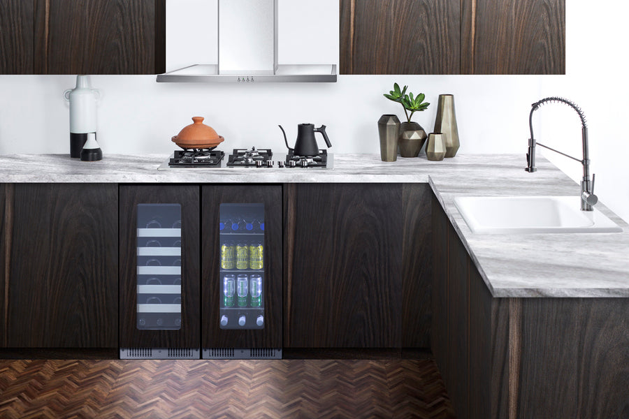 15" Wide Built-In Beverage Center (Panel Not Included)- Summit CL156BV1PNR - Summit - Wine Fridge Pros