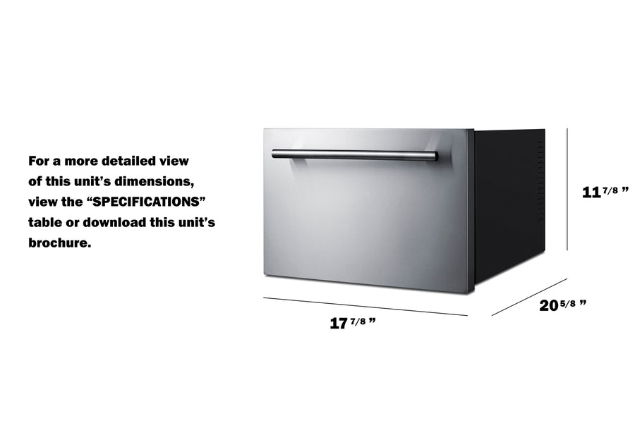 18" Wide Built-In Wine/Beverage Cooler Drawer - Summit COOL1D - Summit - Wine Fridge Pros