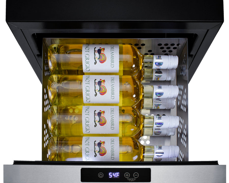 18" Wide Built-In Wine/Beverage Cooler Drawer - Summit COOL1D - Summit - Wine Fridge Pros