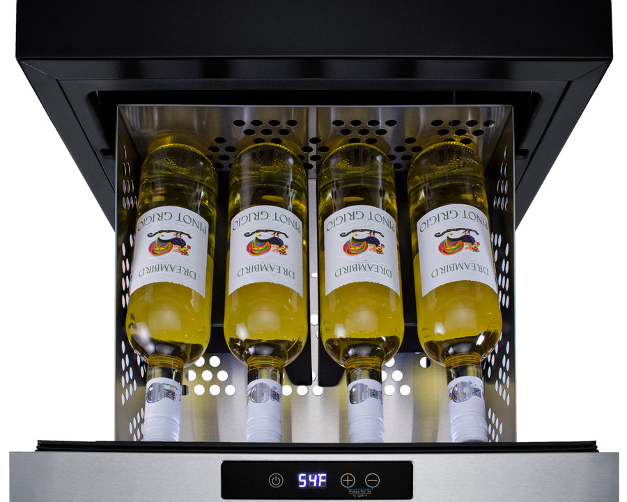 18" Wide Built-In Wine/Beverage Cooler Drawer - Summit COOL1D - Summit - Wine Fridge Pros