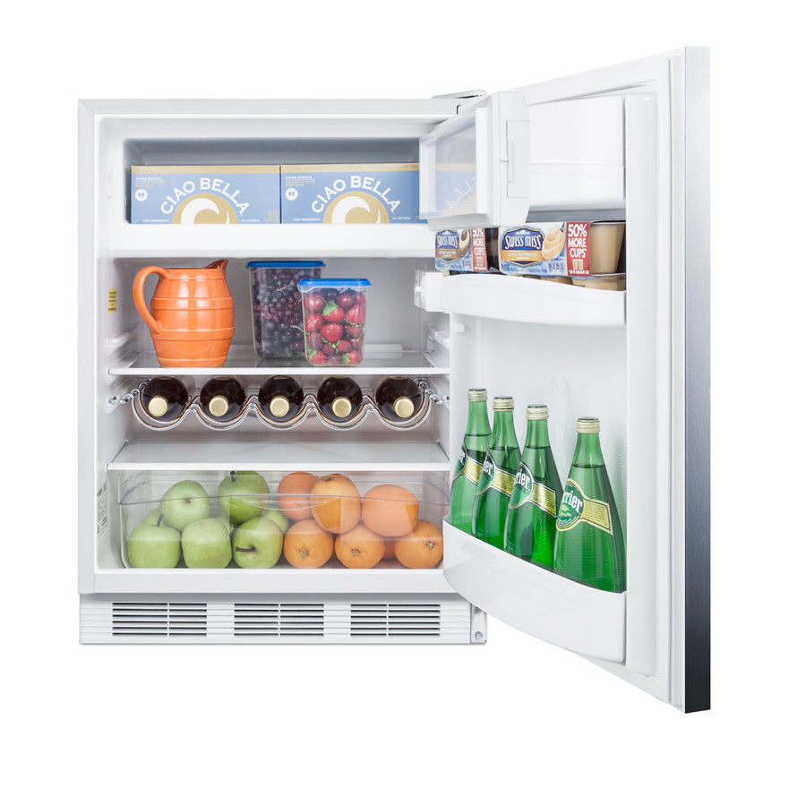 24" Wide Refrigerator-Freezer, ADA Compliant - Summit CT661WSSHHADA - Summit - Wine Fridge Pros
