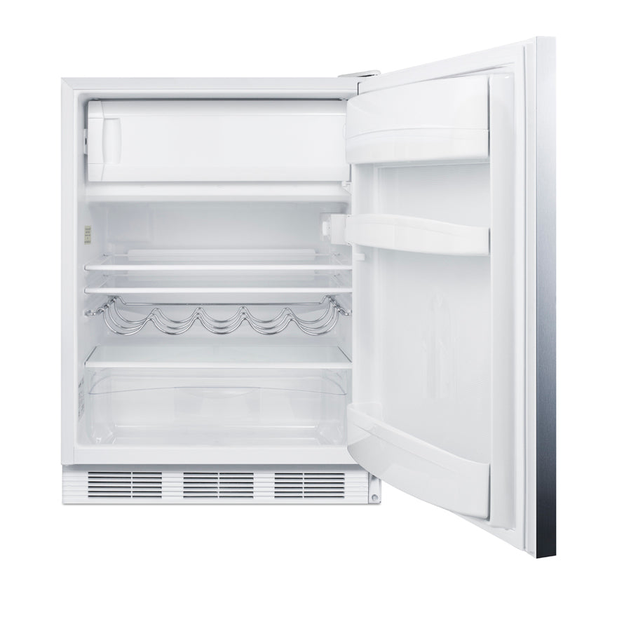 24" Wide Refrigerator-Freezer, ADA Compliant - Summit CT661WSSHHADA - Summit - Wine Fridge Pros
