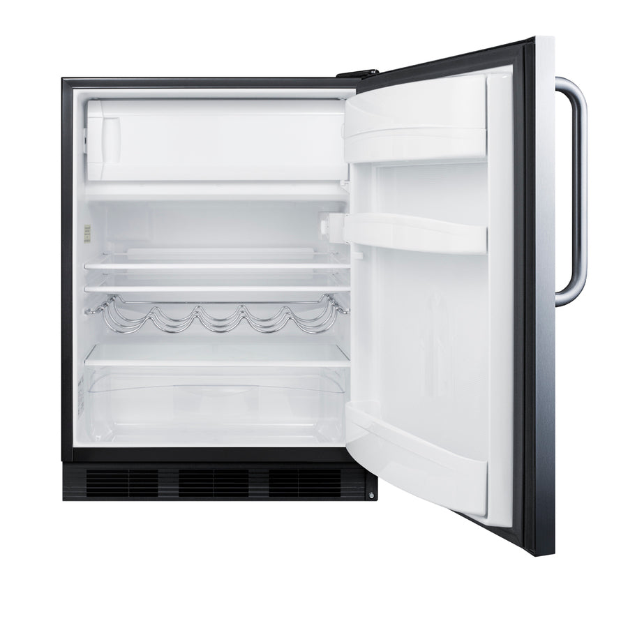 24" Wide Built-In Refrigerator-Freezer, ADA Compliant - Summit CT663BKCSSADA - Summit - Wine Fridge Pros