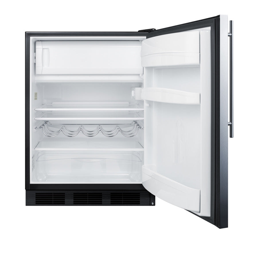 24" Wide Refrigerator-Freezer - Summit CT663BKSSHV - Summit - Wine Fridge Pros