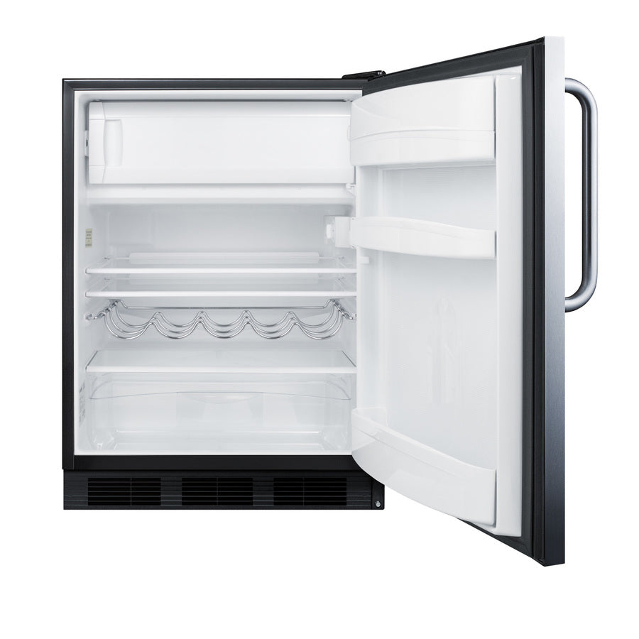 24" Wide Refrigerator-Freezer - Summit CT663BKSSTB - Summit - Wine Fridge Pros