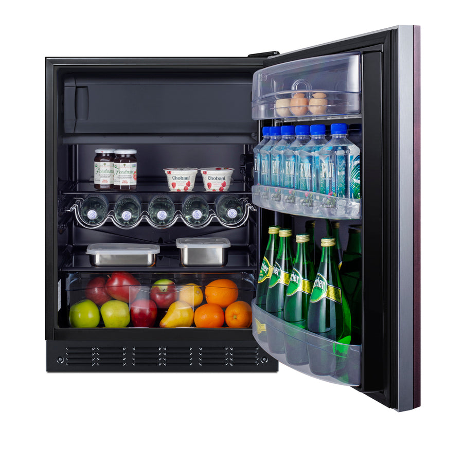 24" Wide Refrigerator-Freezer, ADA Compliant (Panel Not Included) - Summit CT66BK2SSIFADA - Summit - Wine Fridge Pros