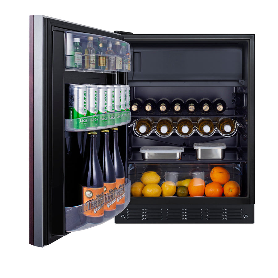 24" Wide Refrigerator-Freezer, ADA Compliant (Panel Not Included) - Summit CT66BK2SSIFADALHD - Summit - Wine Fridge Pros
