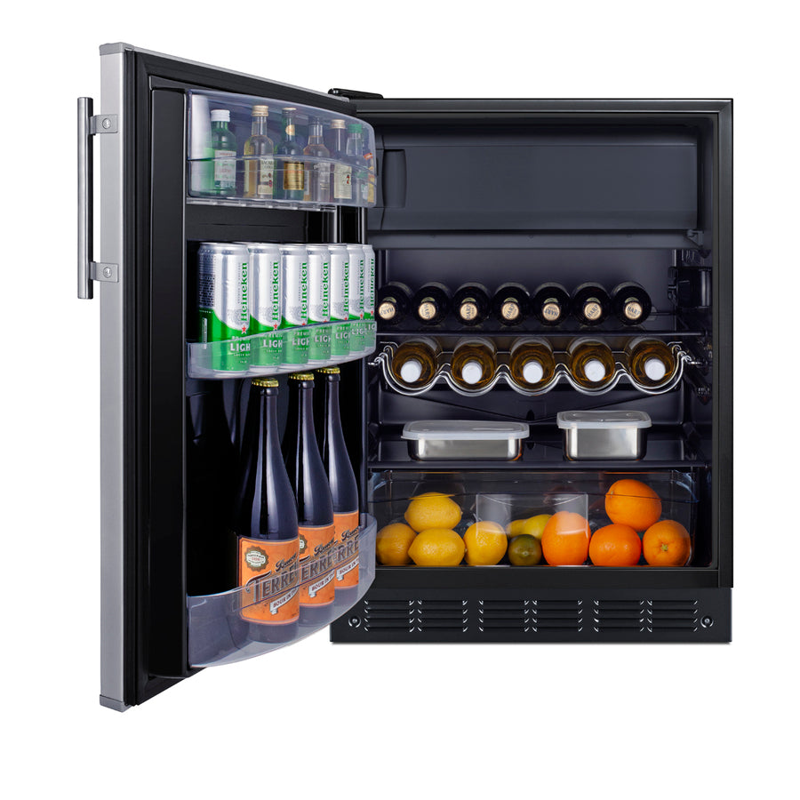 24" Wide Refrigerator-Freezer - Summit CT66BK2SSLHD - Summit - Wine Fridge Pros