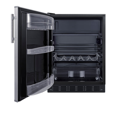 24" Wide Refrigerator-Freezer, ADA Compliant - Summit CT66BK2SSADALHD - Summit - Wine Fridge Pros