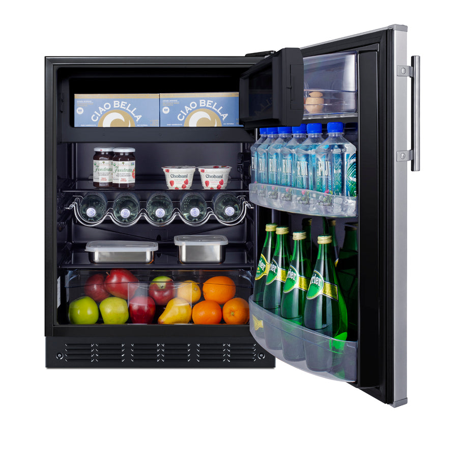 24" Wide Refrigerator-Freezer, ADA Compliant - Summit CT66BK2SSADA - Summit - Wine Fridge Pros