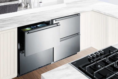 24" Wide Built-In 2-Drawer All-Refrigerator - Summit FF642D - Summit - Wine Fridge Pros