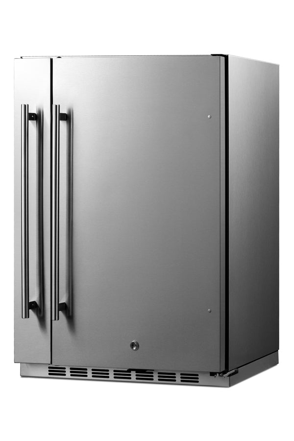 Shallow Depth 24" Wide Built-In All-Refrigerator With Slide-Out Storage Compartment - Summit FF19524 - Summit - Wine Fridge Pros