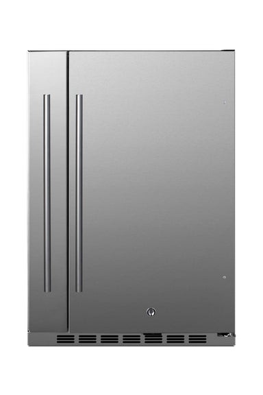 Shallow Depth 24" Wide Built-In All-Refrigerator With Slide-Out Storage Compartment - Summit FF19524 - Summit - Wine Fridge Pros