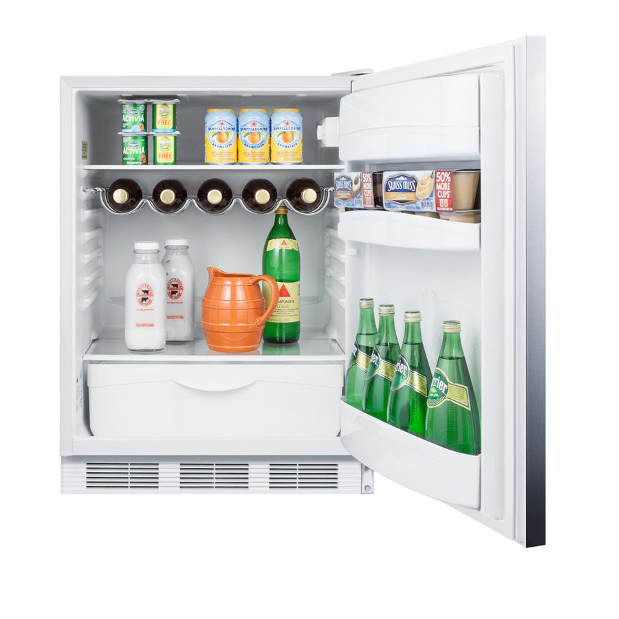 24" Wide All-Refrigerator, ADA Compliant - Summit FF61WSSHHADA - Summit - Wine Fridge Pros