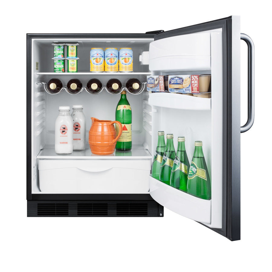 24" Wide All-Refrigerator - Summit FF63BKSSTB - Summit - Wine Fridge Pros