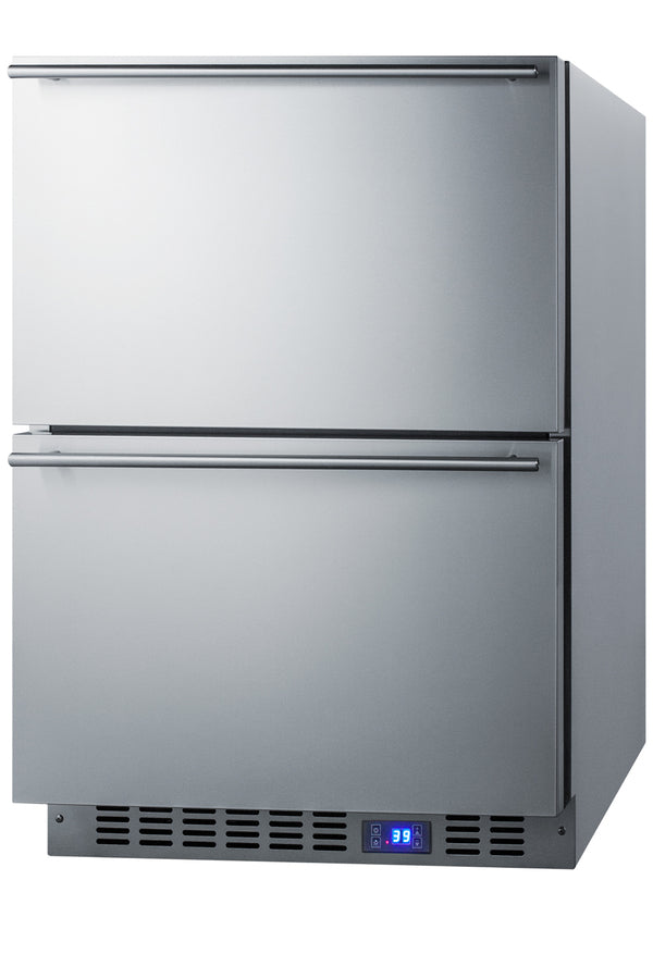 24" Wide Built-In 2-Drawer All-Refrigerator - Summit FF642D - Summit - Wine Fridge Pros