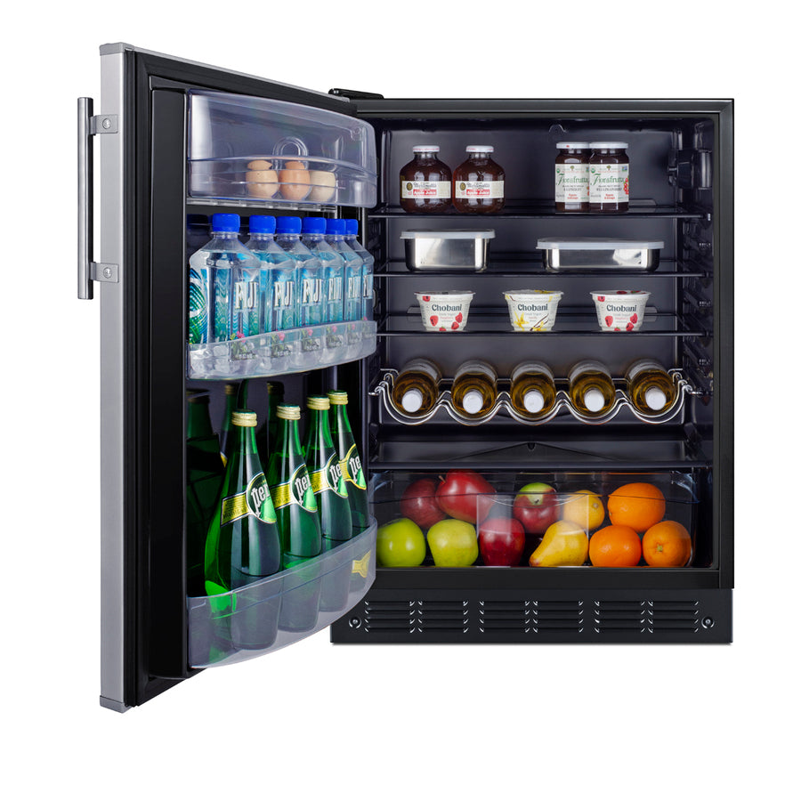 24" Wide All-Refrigerator, ADA Compliant - Summit FF6BK2SSADALHD - Summit - Wine Fridge Pros