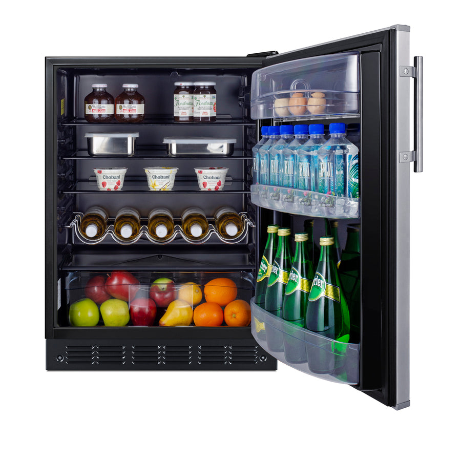 24" Wide All-Refrigerator - Summit FF6BK2SS - Summit - Wine Fridge Pros