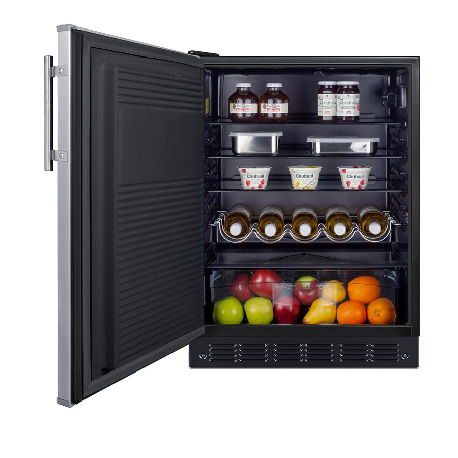 24" Wide All-Refrigerator, ADA Compliant - Summit FF708BL7SSADALHD - Summit - Wine Fridge Pros