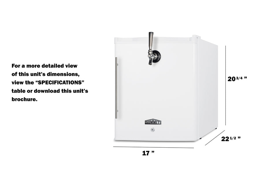 17" Wide Tabletop Front Tap Beer Kegerator - Summit FFAR25L7FRTP - Summit - Wine Fridge Pros