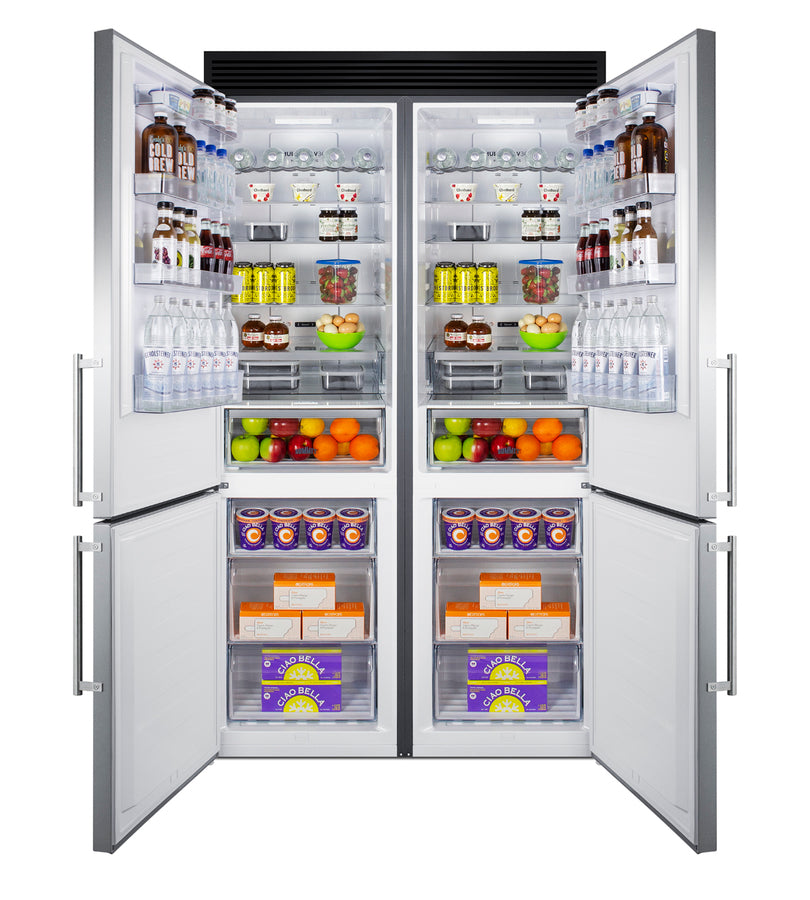 48" Wide Bottom Freezer Refrigerator Set - Summit FFBF181ES2KIT48 - Summit - Wine Fridge Pros