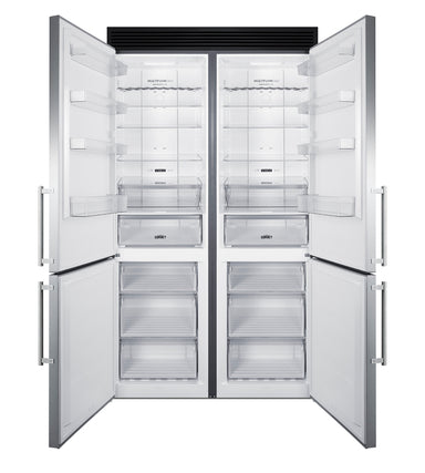 48" Wide Bottom Freezer Refrigerator Set - Summit FFBF181ES2KIT48 - Summit - Wine Fridge Pros