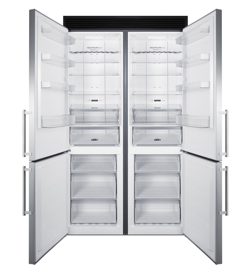 48" Wide Bottom Freezer Refrigerator Set - Summit FFBF181ES2KIT48 - Summit - Wine Fridge Pros