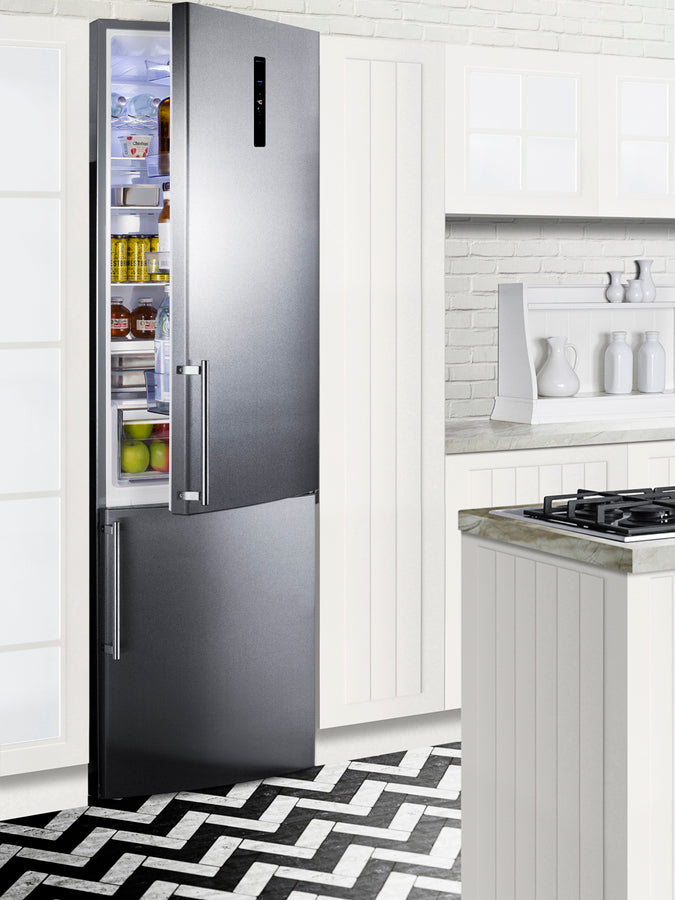 24" Wide Bottom Freezer Refrigerator With Icemaker - Summit FFBF181ES2IM (Copy) - Summit - Wine Fridge Pros