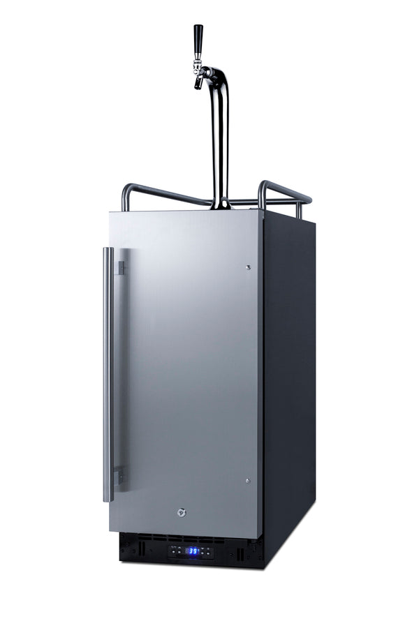 15" Wide Built-In Kegerator With Gooseneck Tap - Summit SBC15SNAKE - Summit - Wine Fridge Pros