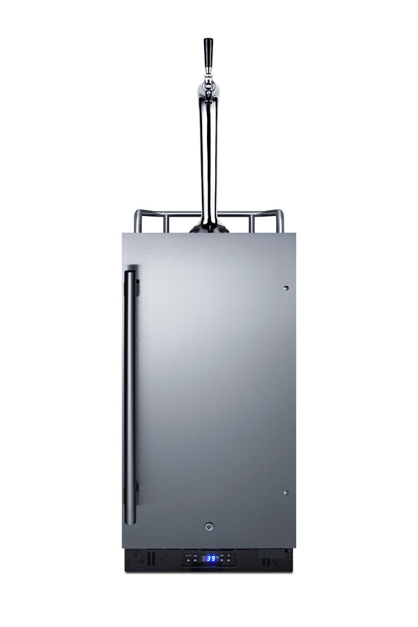 15" Wide Built-In Kegerator With Gooseneck Tap - Summit SBC15SNAKE - Summit - Wine Fridge Pros