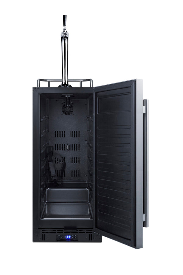 15" Wide Built-In Kegerator With Gooseneck Tap - Summit SBC15SNAKE - Summit - Wine Fridge Pros