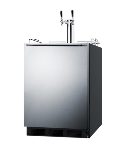 24" Wide Built-In Cold Brew Coffee Kegerator, ADA Compliant - Summit SBC58BLBIADACFTWIN - Summit - Wine Fridge Pros