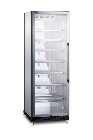 Next 24" Wide Mini Reach-In Beverage Center with Dolly - Summit SCR1401LHRICSS - Summit - Wine Fridge Pros