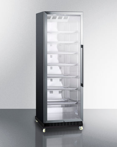 24" Wide Mini Reach-In Beverage Center with Dollyr - Summit SCR1401LHRI - Summit - Wine Fridge Pros