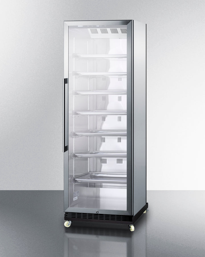 24" Wide Mini Reach-In Beverage Center with Dolly - Summit SCR1401RICSS - Summit - Wine Fridge Pros