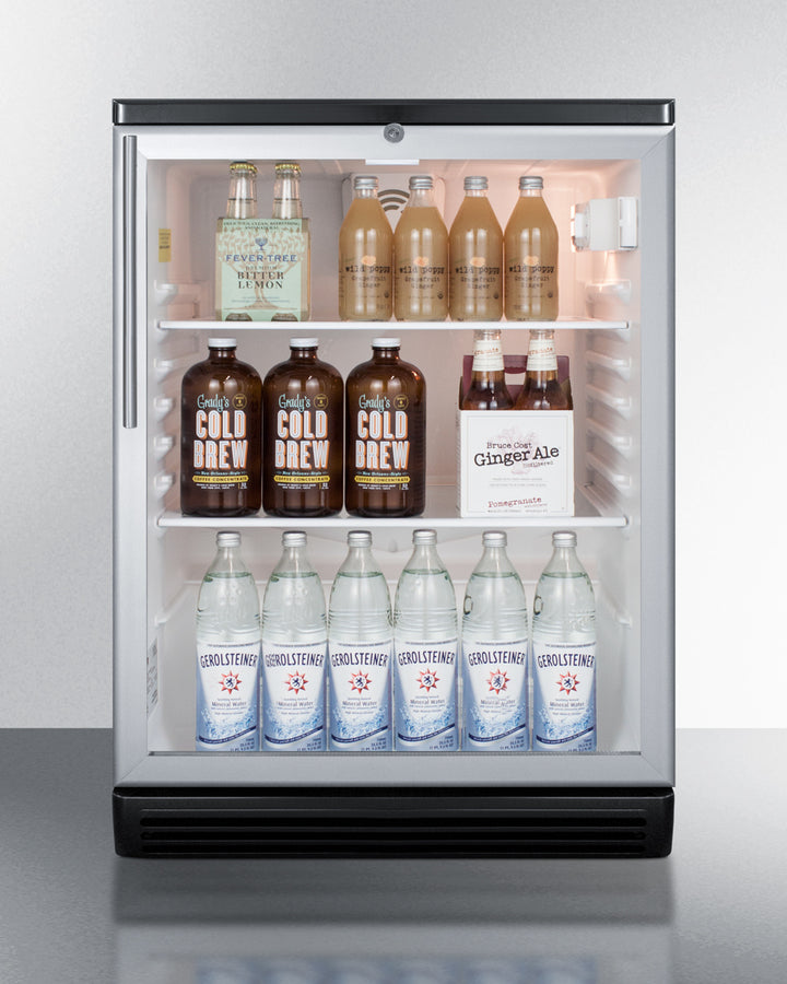 24" Wide Beverage Center - Summit SCR600BGLHV - Summit - Wine Fridge Pros