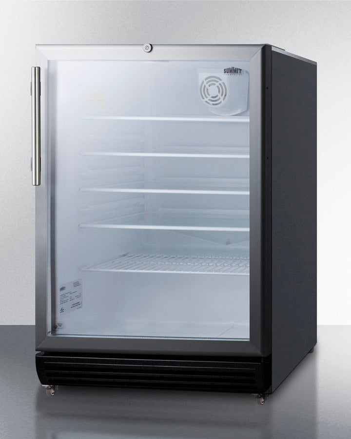 24" Wide Beverage Center - Summit SCR600BGLMBL - Summit - Wine Fridge Pros