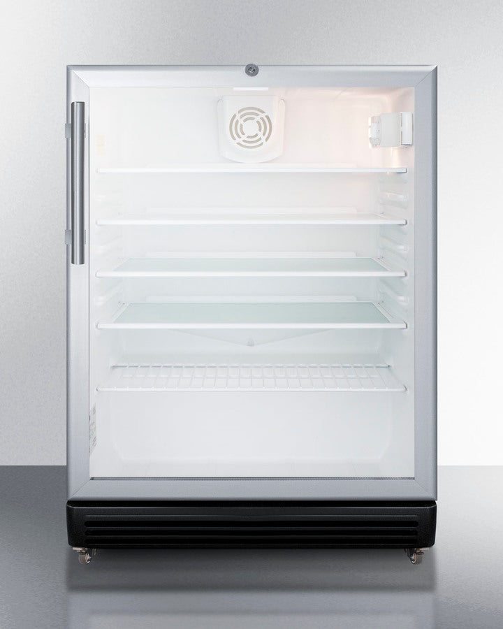 24" Wide Beverage Center - Summit SCR600BGLMBL - Summit - Wine Fridge Pros
