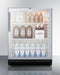 24" Wide Beverage Center - Summit SCR600BGLMBL - Summit - Wine Fridge Pros