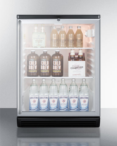 24" Wide Beverage Center - Summit SCR600BGLSH - Summit - Wine Fridge Pros