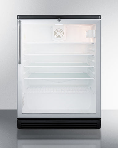 24" Wide Beverage Center - Summit SCR600BGLTB - Summit - Wine Fridge Pros