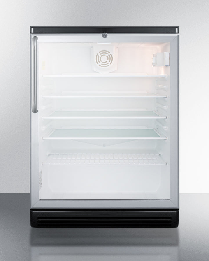 24" Wide Beverage Center - Summit SCR600BGLTB - Summit - Wine Fridge Pros