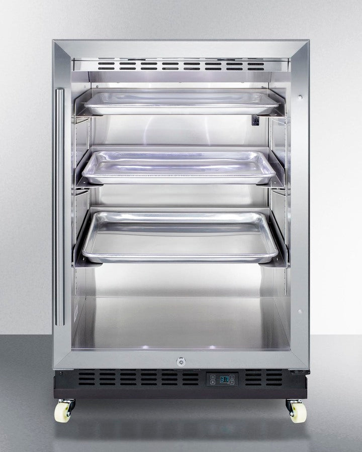 24" Wide Built-In Mini Reach-In Beverage Center with Dolly - Summit SCR610BLRI - Summit - Wine Fridge Pros